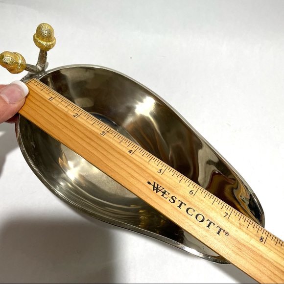 Silver & Gold metal gravy boat - Picture 5 of 8